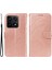 Xiaomi 14T Kılıf Desenli Deri Cüzdan Kapaklı Telefon Kapağı-Gül Altın (Yurt Dışından) 1
