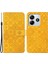 Xiaomi Redmi Note 14 5G Kılıf Etnik Stil Telefon Cüzdan Kılıfı Kayışlı-Sarı (Yurt Dışından) 1