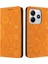 Xiaomi Redmi Note 14 5G Kılıf Baskılı Çiçek Cüzdan Deri Telefon Kapağı-Sarı (Yurt Dışından) 1