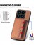 Xiaomi 14T Kılıf Için Rfıd Engelleme Kart Tutucu Karbon Fiber Deri + Pc + Tpu Telefon Kapağı-Kahverengi (Yurt Dışından) 5