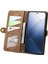 Xiaomi 14T Pro Kılıf Fermuar Cüzdan Geometri Hatları Deri Telefon Kapağı-Kahverengi (Yurt Dışından) 4