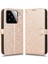 Xiaomi 15 Pro Için Cüzdan Kılıf Nokta Desenli Baskı Pu Deri Telefon Kapağı-Gül Altın (Yurt Dışından) 1