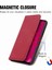 Xiaomi Redmi Için 14C 4G-14R 5G-Poco C75 4G Cilt Dokunmatik Duygu Kart Tutucu Telefon Kapağı Manyetik Emme-Kırmızı (Yurt Dışından) 4