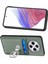 Telefon Kılıfı Xiaomi Redmi 14C 4G-14R 5G-Poco C75 4G Karbon Fiber Doku Deri Arka Kapak Kart Yuvaları İle Standı-Yeşil (Yurt Dışından) 3