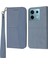 Xiaomi Redmi Note 13 Pro 5G-Poco X6 5G Kılıf Dokuma Doku Pu Deri Cüzdan Telefon Kapağı-Gri (Yurt Dışından) 1