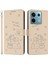 Xiaomi Redmi Note 13 5G-Note 13 5G (Çin) Kılıf Askılı Kediler Baskı Deri Cüzdan Telefon Kapağı-Bej (Yurt Dışından) 1