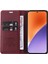 Xiaomi 15 Kılıf Deri Telefon Kapağı Için Güçlü Manyetik Kapatma-Şarap Kırmızısı (Yurt Dışından) 2