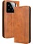 Xiaomi 15 Cüzdan Retro Doku Telefon Kapağı-Kahverengi (Yurt Dışından) 1