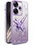 Kılıf Xiaomi Redmi 13 4G-5G-Not 13R 5G-Poco M6 4G-M6 Artı 5G Dragonfly Tpu Çiçekler Glitter Telefon Kapağı-Mor (Yurt Dışından) 1