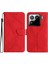Xiaomi 15 Pro Kılıf Için Pu Deri Flip Telefon Kapağı Cilt Dokunmatik Çizgiler Baskı-Kırmızı (Yurt Dışından) 1