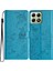 Xiaomi 14T Çiçek Baskı Deri Kapak Çevirin-Mavi Için (Yurt Dışından) 1