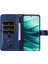 Xiaomi Redmi Note 14 Pro+ 5G-Note 14 Pro 5G Kılıf Fermuarlı Cüzdan Buzağı Dokusu Pu Deri Telefon Kapağı-Mavi (Yurt Dışından) 3