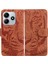 Xiaomi Redmi Note 14 5G-14 4G Kılıf Tiger Baskı Deri Cüzdan Telefon Kapağı-Kahverengi (Yurt Dışından) 1