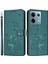 Xiaomi Redmi Note 13 5G-Note 13 5G (Çin) Kılıf Askılı Kediler Baskı Deri Cüzdan Telefon Kapağı-Siyahımsı Yeşil (Yurt Dışından) 1