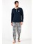 Kareli Pamuklu Regular Fit Uzun Kollu Pijama Takımı Erkek PİJAMA TAKIMI 60961003 2