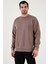 Regular Fit Bisiklet Yaka Pamuklu İçi Tüylü Yumuşak Şardonlu Sweat Erkek SWEAT 5905255 3