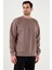 Regular Fit Bisiklet Yaka Pamuklu İçi Tüylü Yumuşak Şardonlu Sweat Erkek SWEAT 5905255 5