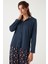 Desenli Regular Fit Apaş Yaka Beli Lastikli Bol Paça Pijama Takımı Bayan PİJAMA TAKIMI 65714300 3