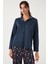 Desenli Regular Fit Apaş Yaka Beli Lastikli Bol Paça Pijama Takımı Bayan PİJAMA TAKIMI 65714300 4