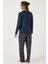 Desenli Regular Fit Apaş Yaka Beli Lastikli Bol Paça Pijama Takımı Bayan PİJAMA TAKIMI 65714300 6