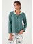 Desenli Regular Fit Apaş Yaka Beli Lastikli Bol Paça Pijama Takımı Bayan PİJAMA TAKIMI 65714300 3