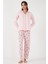 Desenli Regular Fit Apaş Yaka Beli Lastikli Bol Paça Pijama Takımı Bayan PİJAMA TAKIMI 65714300 3