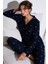 Streç Regular Fit Apaş Yaka Beli Lastikli Pijama Takımı Bayan PİJAMA TAKIMI 65720501 1