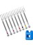 Mikro Hassas Mücevher Tornavidası 0.6-1.6mm 8 Parça Saat Seti 8 Ekstra Yedek Bıçakla (Yurt Dışından) 1
