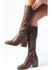 Armande Kahverengi Streç, Kalın Topuklu Kadın Çizme 1
