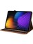 Xiaomi Pad 7 Pro / Pad 7 Kılıf Için Çiçek Baskı Pu Deri Tablet Kılıfı, Kart Yuvalı-Kahverengi (Yurt Dışından) 3