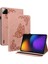 Xiaomi Pad 7 Pro / Pad 7 Kılıf Için Çiçek Baskı Pu Deri Tablet Kılıfı, Kart Yuvaları Ile-Pembe (Yurt Dışından) 1