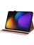 Xiaomi Pad 7 Pro / Pad 7 Kılıf Için Çiçek Baskı Pu Deri Tablet Kılıfı, Kart Yuvaları Ile-Pembe (Yurt Dışından) 3