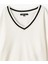 Çizgili Modal Karışımlı Oversize V Yaka Spor Sweatshirt 5