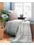 Pamuklu Tv Diz Battaniyesi Tek Kişilik 130x170 Striped Mint 3396 1