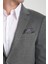 Jasino Erkek Antrasit Pamuklu Likralı Slim Fit Örme Esneyen Mono Yaka Blazer Ceket 2