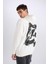 Boxy Fit Kapüşonlu Sırt Baskılı Sweatshirt D8021AX25SP 1