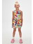 Cutouts Foliage Kız Çocuk Desenli Kolsuz Elbise 1