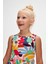 Cutouts Foliage Kız Çocuk Desenli Kolsuz Elbise 3