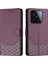 Xiaomi 15 Kılıf Baskılı Petek Rfıd Engelleme Deri Telefon Kılıfı Için Kayış-Koyu Mor (Yurt Dışından) 5