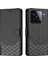 Xiaomi 15 Kılıf Baskılı Petek Rfıd Engelleme Deri Telefon Kılıfı Kayışlı-Siyah (Yurt Dışından) 5