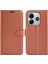 Xiaomi Redmi Note 14 5g/14 4g Kılıf Litchi Doku Darbeye Dayanıklı Deri Cüzdan Telefon Kapağı-Kahverengi (Yurt Dışından) 1