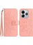 Xiaomi Redmi Note 14 5g Kılıf Ayçiçeği Deri Cüzdan Telefon Kılıfı Bilek Askılı-Açık Pembe (Yurt Dışından) 1