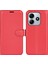 Xiaomi Redmi Note 14 5g/14 4g Kılıf Litchi Doku Darbeye Dayanıklı Deri Cüzdan Telefon Kapağı-Kırmızı (Yurt Dışından) 1