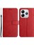 Xiaomi Redmi Note 14 5g Çizgi Desenli Cüzdan Telefon Kılıfı-Kırmızı (Yurt Dışından) 1