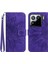 Xiaomi 15 Pro Kılıf Ayçiçeği Baskılı Deri Cüzdan Telefon Kılıfı Bilek Askılı-Koyu Mor (Yurt Dışından) 1
