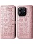 Xiaomi Redmi Için Not 14 5g Kılıf Deri Cüzdan Çevirme Telefon Kapağı Sevimli Kedi Köpek Desen-Gül Altın (Yurt Dışından) 1