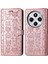 Xiaomi Redmi Için 14C 4G/14R 5g/poco C75 4g Cüzdan Çevirme Telefon Kapağı Sevimli Kedi Köpek Desen-Gül Altın (Yurt Dışından) 1