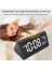 Ahşap Dijital Çalar Saat, 2 USB Portlu Ahşap Dijital Çalar Saat, Büyük Rakamlar, Sıcaklık, 0-100% Parlaklık Kısma, Ayarlanabilir Ses, Siyah (Yurt Dışından) 3