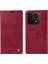 Xiaomi 14T Kılıf Cüzdan Litchi Tahıl Deri Telefon Kapağı Manyetik Otomatik Emilmiş-Şarap Kırmızısı Için (Yurt Dışından) 1