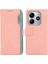 Xiaomi Redmi Note 14 4g Kılıf Renk Ekleme Deri Flip Telefon Kapağı Rfıd Engelleme-Pembe (Yurt Dışından) 1